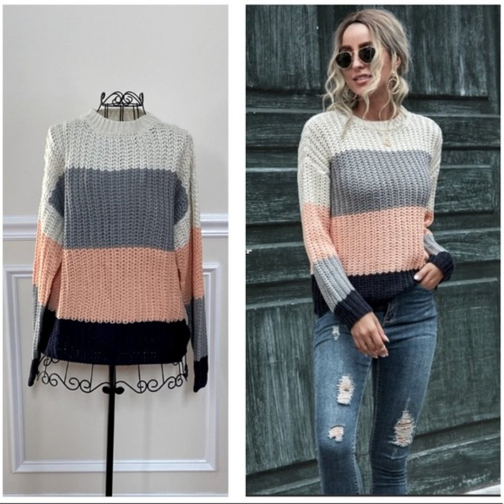 Gorgerous Colorblock Striped Cozy Sweater
